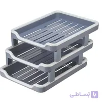 کازیه 3 طبقه پلاستیکی آذران تحریرات مدل 1000 کد 302