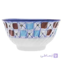 کاسه چینی مدل ماست خوی طرح شطرنجی مجموعه 6 عددی
