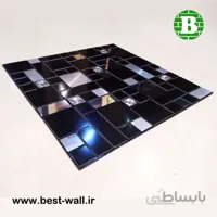 بین کابینتی ترکیبی مشکی نقره ای نگین دار 783
