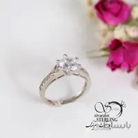 انگشتر حلقه نقره تک نگین