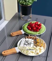 تابه سرامیکی دسته بامبو