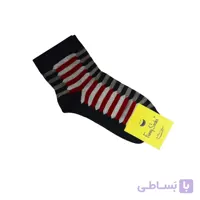 جوراب نیم ساق فانی مدل 825 آبی دودی-قرمز