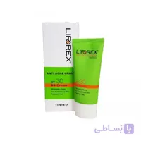 کرم ضد آفتاب رنگی BB کرم (بژ روشن)مناسب پوست جوش دار SPF 30 لیپورکس