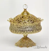شکلات خوری پایه دار طلایی ماهان