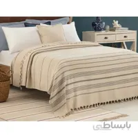 رو تختی دو نفره کینگ سایز Alegron بژ / نیلی مادام کوکو
