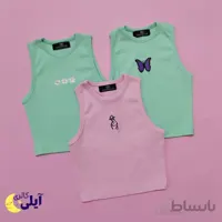 کراپ تاپ (طرح 3 رنگی)