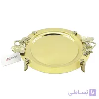 سینی گرد نگار مدل رز طلایی سایز بزرگ 307