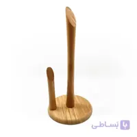 رول دستمال چوبی روشن