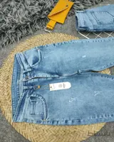 شلوار لی ابی روشن سوپرکش ترک قد 85 و 90