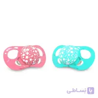 پستانک 0 تا 6 ماه هلویی و فیروزه ای تویست شیک«Twistshake»