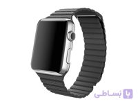 بند مدل چرمی مناسب برای اپل واچ 44/ 42 میلی متری ا apple watch band leather 42/44mm black