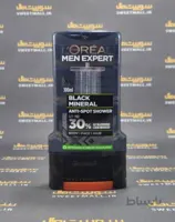ژل حمام لورال 300 میلی لیتر LOREAL black mineral ترکیبات معدنی