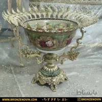آجیل خوری برنزی رومیزی طرح صدف