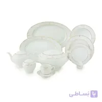 سرویس چینی 102 پارچه چینی زرین سری ایتالیا اف مدل رومانا