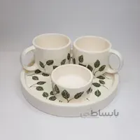 سِت چای خوری دو نفره طرح برگ‌
