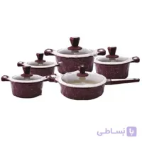 سرویس قابلمه گرانیتی 10پارچه زیوZio مدل Z 7650طرح الماس Diamond