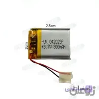 باتری هدفون بلوتوث لیتیومی تک سل 3.7V 300mAh دارای برد محافظ باطری کیفیت بالا 042025P 3.7v 300mah high quality battery