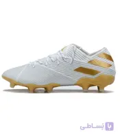 کفش فوتبال آدیداس نمزیز های کپی Adidas Nemeziz 19.1 FG White Gold