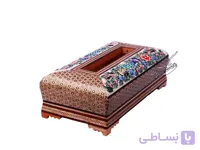 جا دستمالی خاتم کاری گل و مرغ