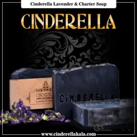 صابون زغال فعال و لوندر سیندرلا ا Charcoal and lavender soap