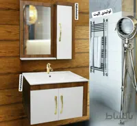 روشویی کابینت دار آنیتا سفید چوب 70 سانت ا روشویی کابینت دار آنیتا سفید چوب 70 سانت