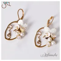 گوشواره استیل با طرح چهره و صدف مدل 2103
