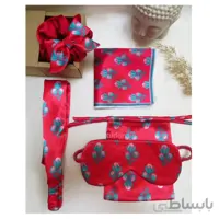 ست اکسسوری پارچه ای بهاری قرمز