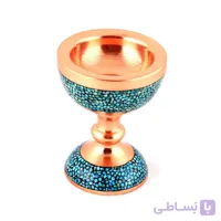سنگاب فیروزه کوب مسی سایز ۱ ارتفاع ۱۱ سانتی متر