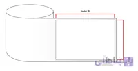 لیبل برچسب کاغذی تک ردیف400 عددی Paper Label 100×150