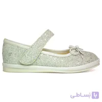 کفش دخترانه اکلیلی مدل درخشان سفید
