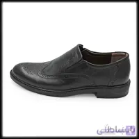 کفش چرم مجلسی مردانه مدل ریکوما بی بند