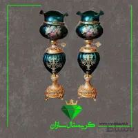 چراغ نفتدان لب چین مدل رومنس رنگ سبز درباری کد N1281