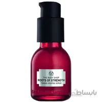 سرم لیفت و سفت کننده پوست بادی شاپ THE BODY SHOP مدل روتز اف سترنگ ROOTS OF STRENGTH حجم 30 میل ا The Body Shop Roots Of Strength Firming Shaping Serum 30ml