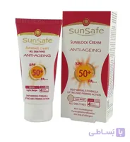 کرم ضد آفتاب و ضد چروک سان سیف SPF50 پارس حیان ۵۰ میلی لیتر ا Sunsafe Anti Agening Sunscreen Cream SPF50+ 50 ml