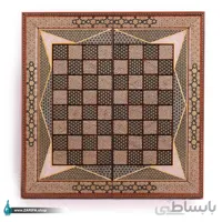 تخته نرد تمام خاتم و صدف ستونی اعلا ۵۰*۵۰