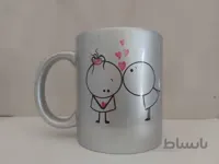 ماگ نقره ای عاشقانه کد 01