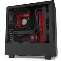 NZXT H510 Mid-Tower Case With Tempered Glass – Matte Black Red