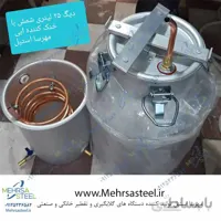 دستگاه تقطیر 25 لیتری با خنک کننده سطلی آبی ترمومتر و ویگرو