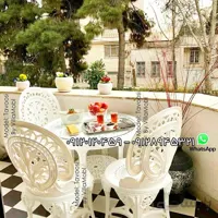 صندلی و میز پلاستیکی پلیمری طاووسی 3نفره