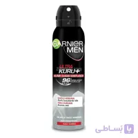 اسپری دئودورانت مردانه گارنیه GARNIER مدل +Ultra Kuru حجم 150 میل ا Garnier Men Ultra Kuru+ Deodorant Spray 150 ml