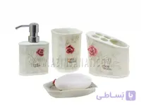 ست سرویس بهداشتی 4 تکه رزماری گل برجسته
