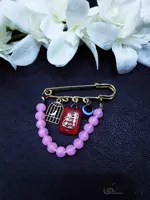 سنجاق سینه اسکاتلندی طرح چشم نظر صورتی
