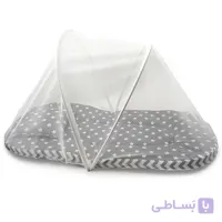 پشه بند تشک دار طرح ستاره طوسی بی بی لایک babylike