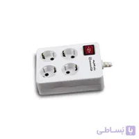 پریز 4 خانه سرامیکی ارتدار با کابل 1/8 متری(خیام الکتریک)