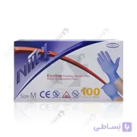 دستکش معاینه نیتریل آبی نیتکس سایز مدیوم My Glove Nitrile Nitex Size M