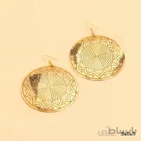 گوشواره هندی سکه ایی پولکی برنجی