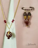 نیم ست گردنبند و سنجاق سینه