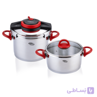 زودپز دوقلو نالینو 6 لیتری – قرمز