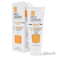 کرم ضد آفتاب رنگی فاقد جاذب های شيميايی با +SPF40 پرودرما