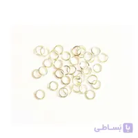 حلقه اتصال زیورآلات نقره ای روشن سایز 4mm بسته 100 عددی